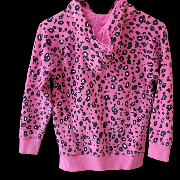 Girls Champion Pink Leopard Pullover Hoodie - Picture 2 of 3